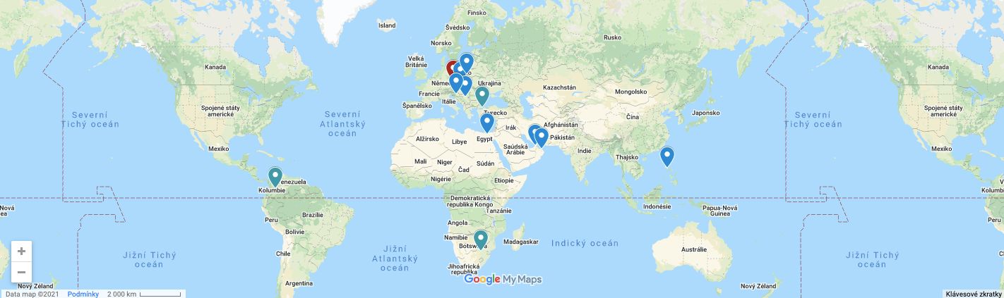 Map of sales representatives